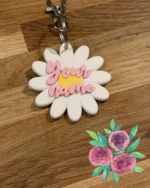 Porte-clés Fleur Marguerite Personnalisable
