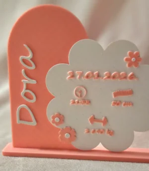 Souvenir de naissance personnalisé imprimé en 3D