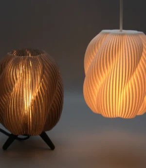 La lampe tourbillonnée rayée