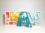 Lettres décoratives florales personnalisables