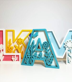 Lettres décoratives florales personnalisables