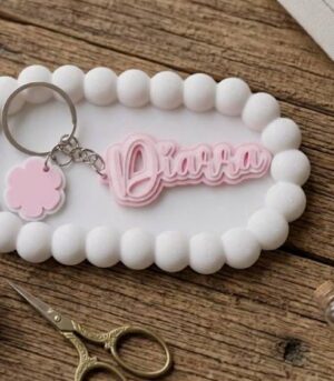 Porte clé personnalisée avec breloque