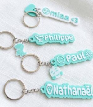 Porte clé prénom avec stickers